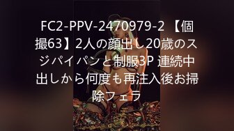 FC2-PPV-2470979-2 【個撮63】2人の顔出し20歳のスジパイパンと制服3P 連続中出しから何度も再注入後お掃除フェラ